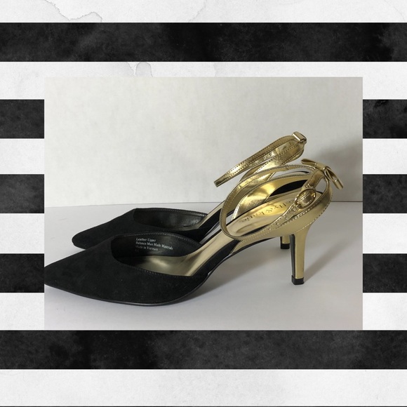 Kelly & Katie Shoes - Black and Gold Kelly & Katie Heels